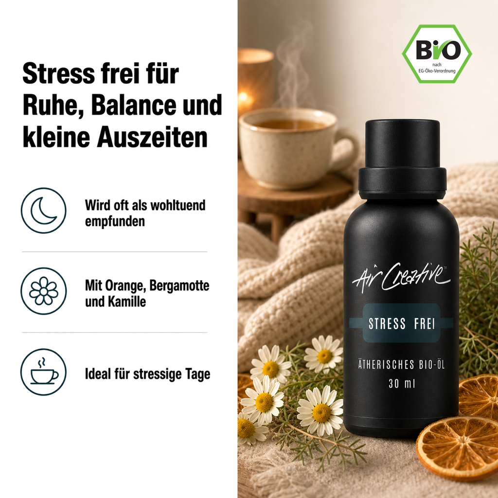 Ätherisches BIO-Öl "Stress frei" 30ml von Air Creative – Problem und Lösung im Überblick