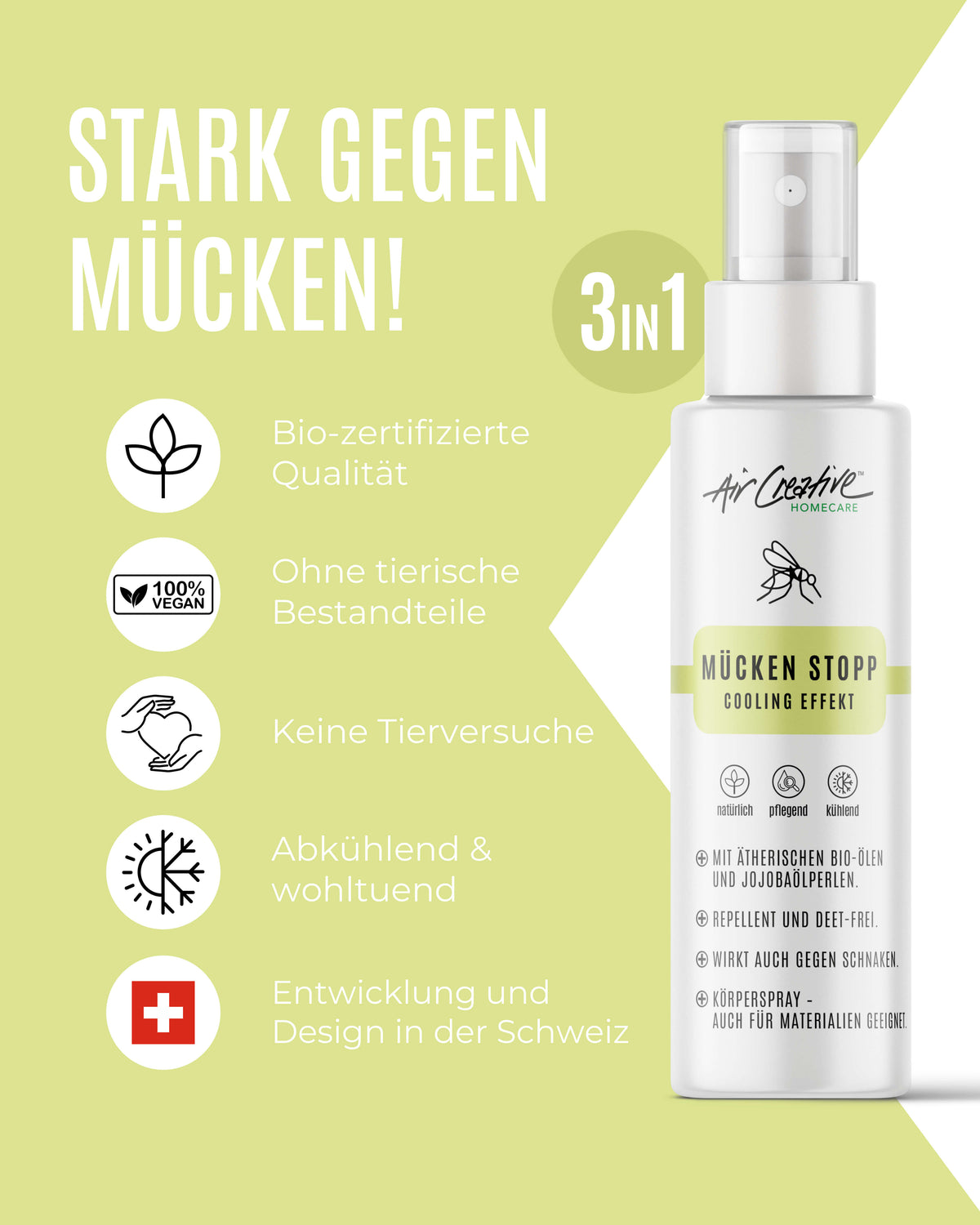 Hautspray gegen Mücken - 4 Stunden Schutz