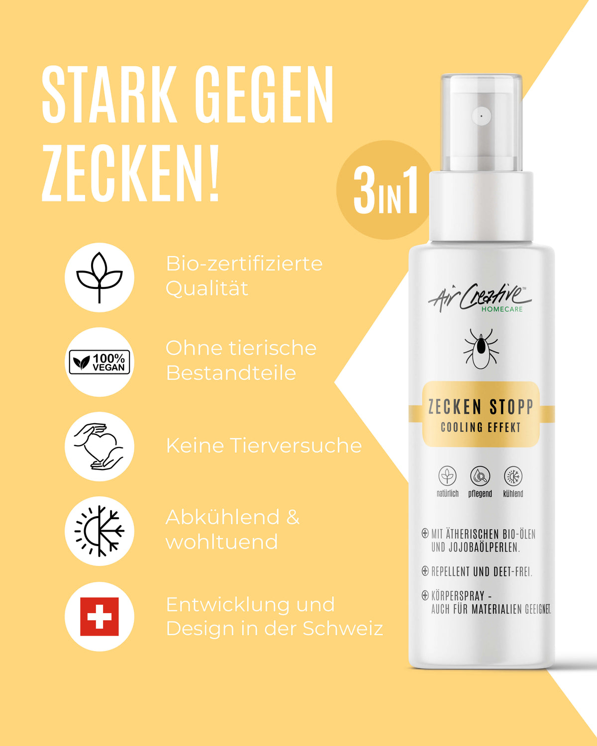 Hautspray gegen Zecken - 4 Stunden Schutz