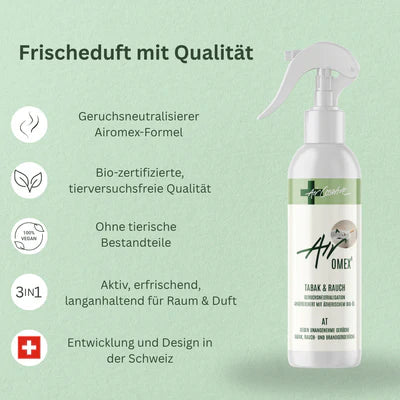 Rauchgeruch entfernen mit Airomex® «Tabak und Rauch»