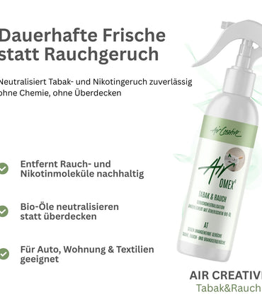 Rauchgeruch entfernen mit Airomex® «Tabak und Rauch»